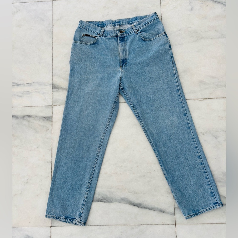 Men’s 90s Vintage Lee Jeans Straight Leg Relaxed Cotton Size 36X30 Skater Grunge